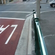Ecoglo strips used on Pedestrian barrier Druit St Sydney